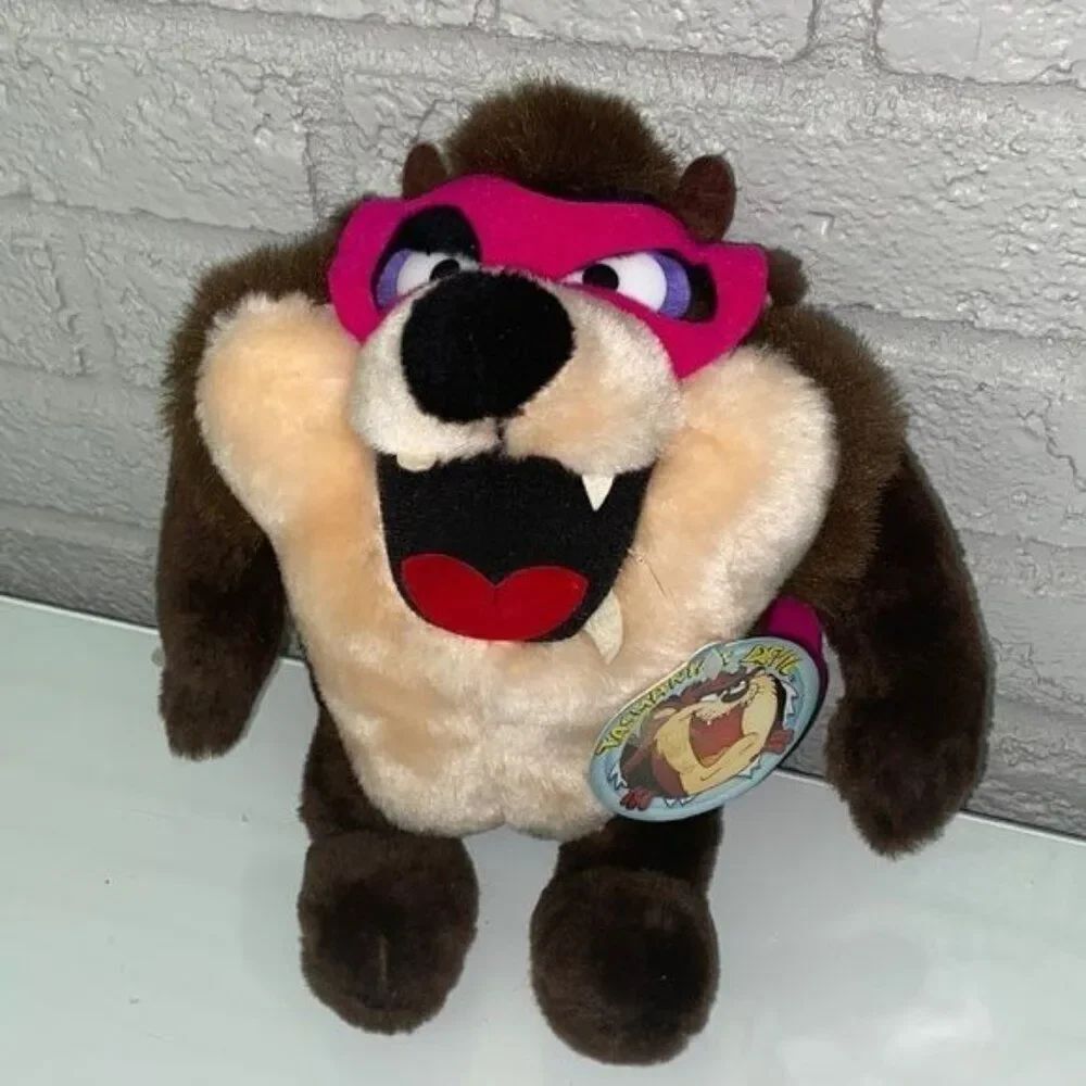1992 Warner Bros Tasmanian Devil Superhero Plush Looney Toons